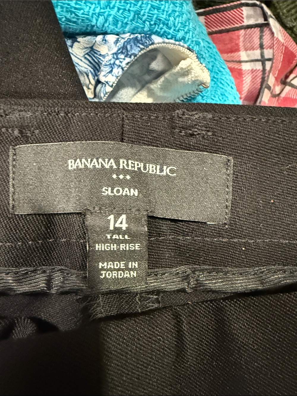 Banana Republic Black Sloan High-Rise Trousers